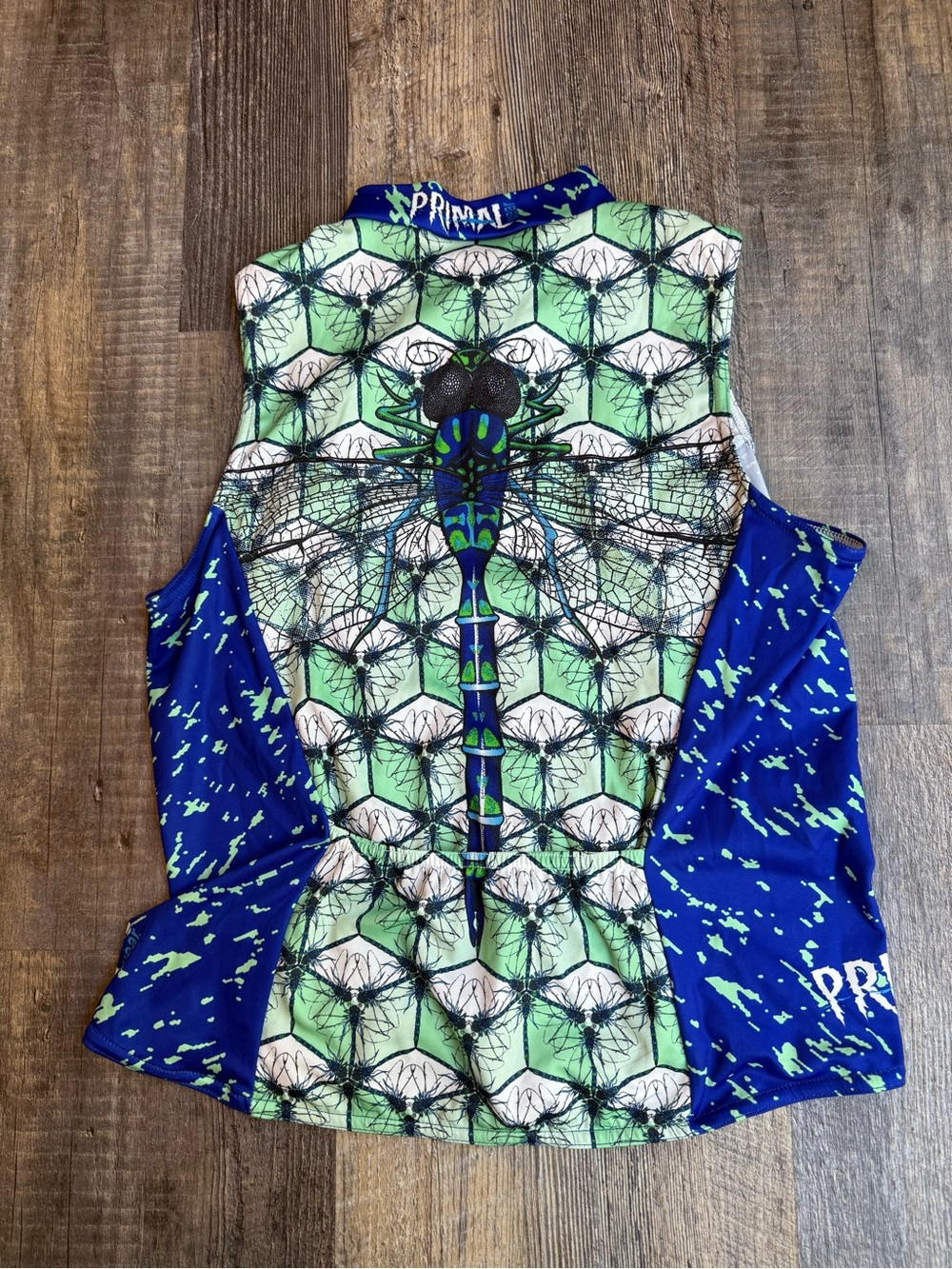 Primal Women’s Cycling Jersey Sleeveless Dragonfly Size Medium M Green Blue - Picture 6 of 6